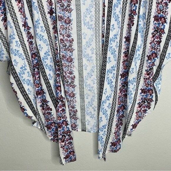 Altar’d State Floral Striped Lightweight Kimono Cardigan Size M/L - Picture 6 of 12